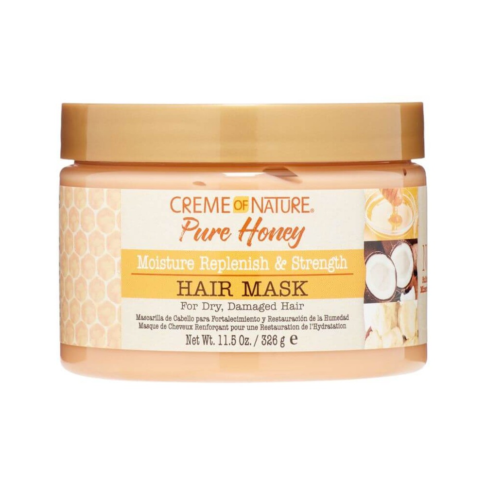 Moisture Replenish & Strength Hair Mask (masque régénérant et fortifiant) Creme Of Nature Pure Honey 326g
