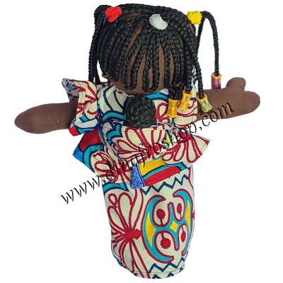 Poupée africaine avec bébé au dos: Ama