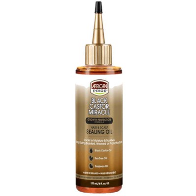 Black Castosr Miracle Hair & Scalp Sealing Oil ( Huile Scellante pour cheveux & cuir chevelu) African Pride 177 ml
