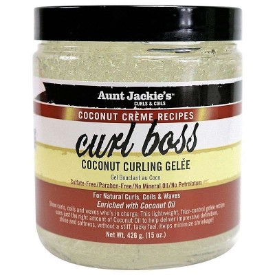 Curl Boss Coconut Curling Gelée ( Gel bouclant au coco) Aunt Jackie’s